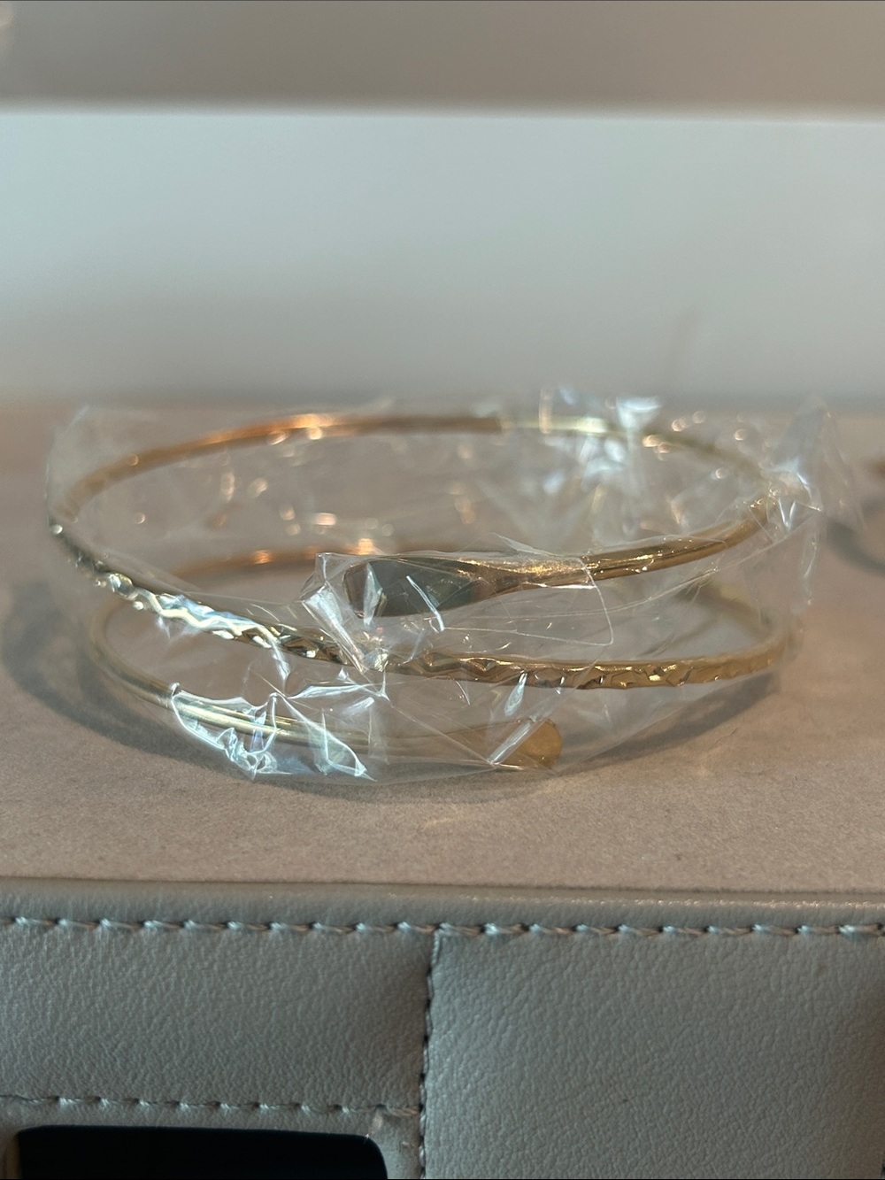 Gold Tone Metal Bracelets Set - 4 Piece - Picture 3 of 5